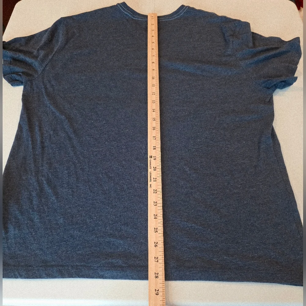 Banana Republic Men's Navy Graphic Tee Globe 78 Size XXL V-Neck AE-1822